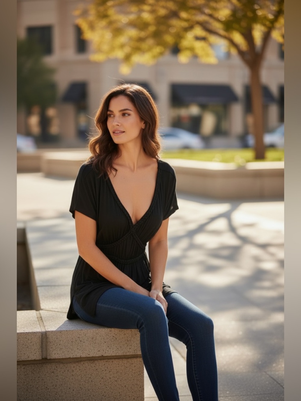 Soma Rayon Soft Jersey Dress Built In Bra Comfort Stretch Med Black Intimates